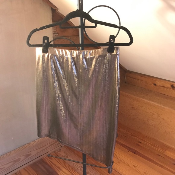 Venus Gold Faux Wrap Skirt, EUC, S - Picture 2 of 13